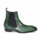 Duca Di Matiste "Empoli" Green Genuine Italian Calf Leather Ankle Boots.